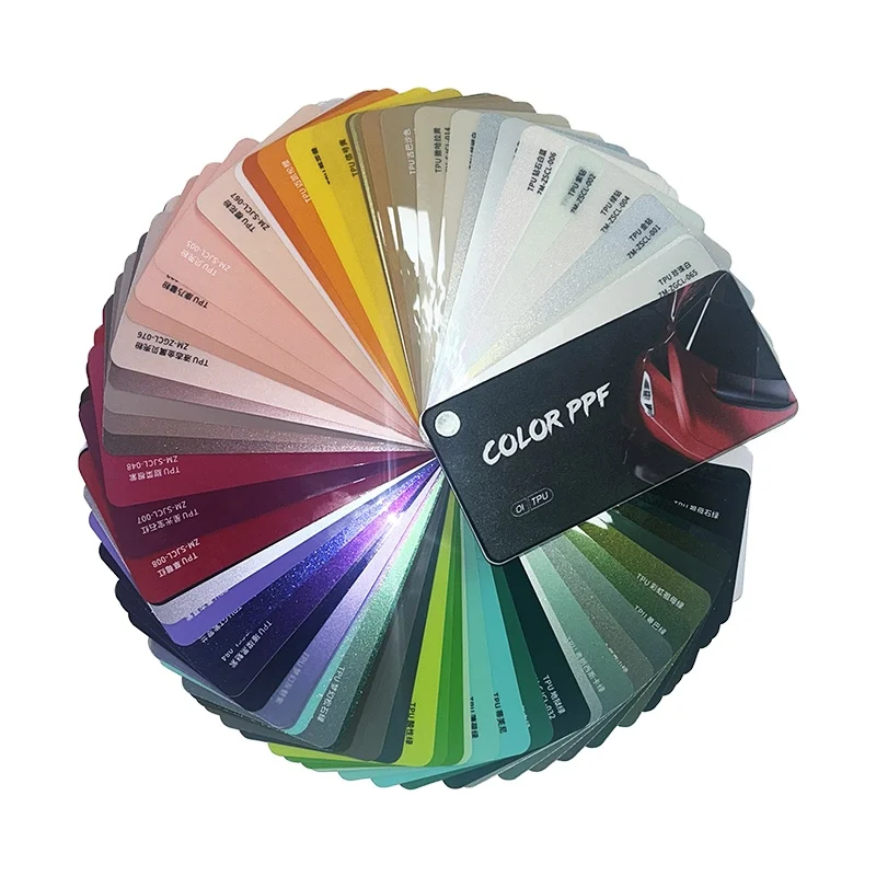 TPU PPF Sample Card Car Wrap Film Color Changing Paint Protection Film TPU PPF Sample Book for Vehicle