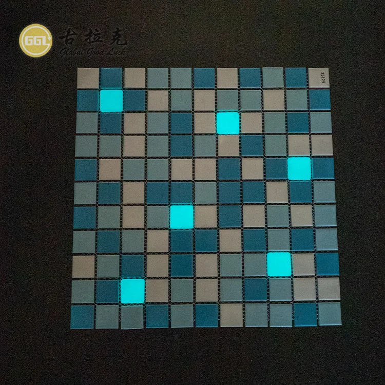 Fluorescent Ceramic Mosaic Tiles Garden Swimming Pool Luminous Decoration