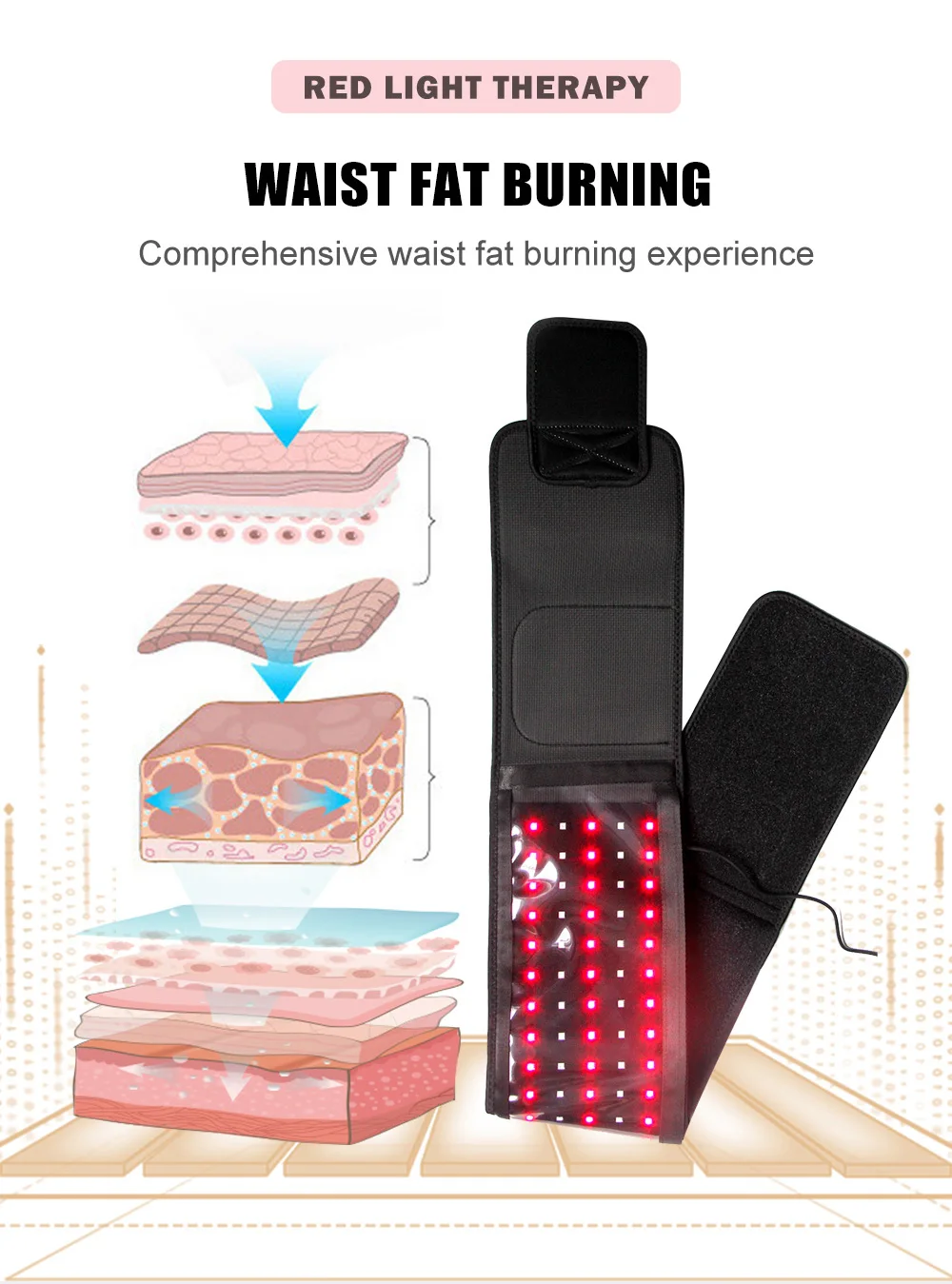 Therapy Waist Belt 850nm 660nm Led Wearable Deep Sore Back