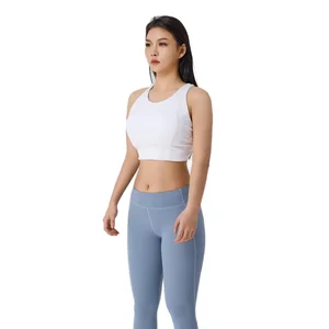 Outstanding Quality Custom Yoga Fitness Ladies Hollow Out Yoga Wear Women Gym Set Top Breast Support Cross Back Cut Sports Bra