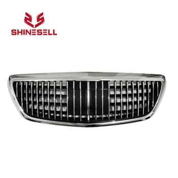 Silver Chrome Front Grill Gt Gtr Grille For Mercedes Benz Maybach Style ...