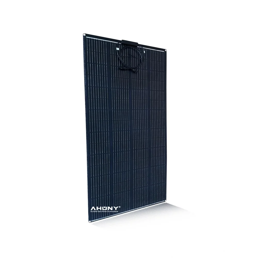 200w 210w HJT 24% Etfe Semi Black Flexible Solar Panel Cell for Boat Rv Transparent Bificial Module Solar off Grid Solar System