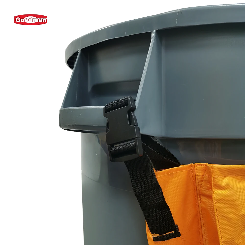 New design multifunctional 12 pockets yellow waste container utility tool  trash can cleaning caddy bag