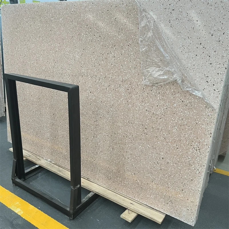 Factory Price Pink Terrazzo Stone Slab For Home Floor Tiles Artificial Stone Terrazzo Countertop