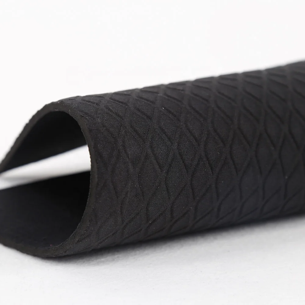 Jianbo Embossed Colorful Nylon Neoprene Foam Sheet Neoprene Fabric Roll Textured Neoprene Fabric with Polyester Coating