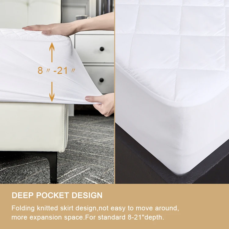 Стеганый водонепроницаемый матрас защитный чехол от постельных клопов детский