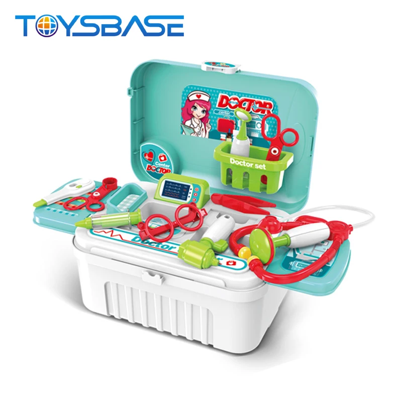 3 in 1 Suitcase Design Educational Plastic Medical Toy  Doctor Play Set for Kids
