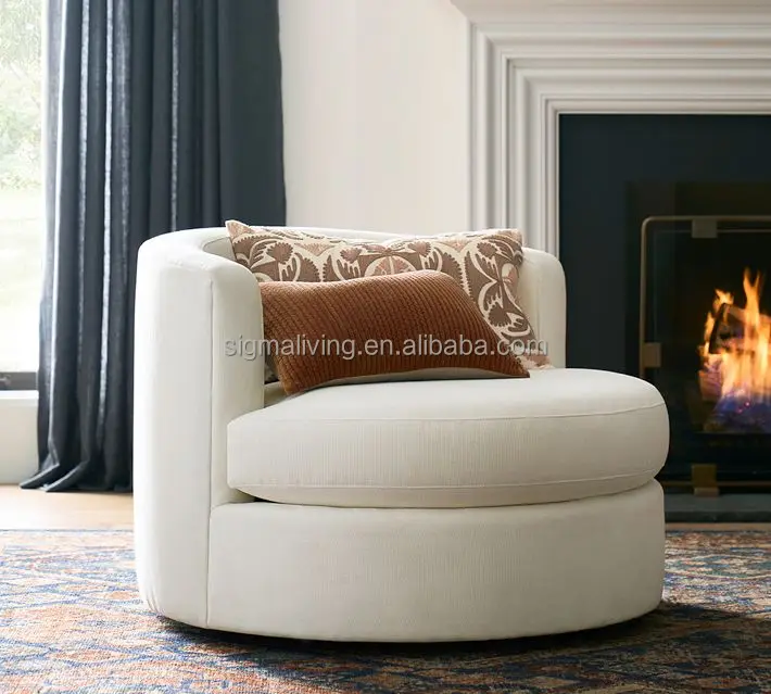 armchair for living room upholstered swivel armchair