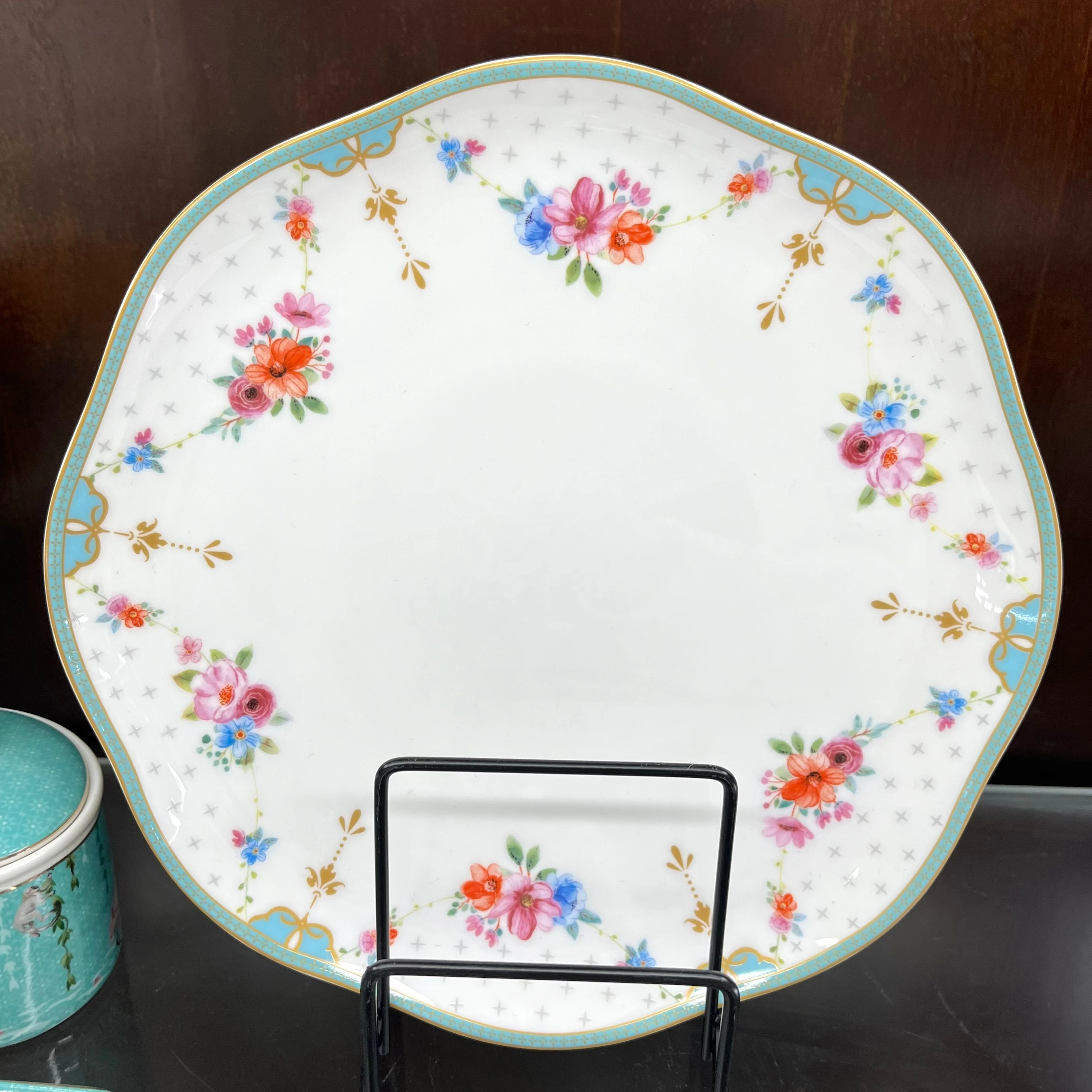 Octagonal Waved Design Plate Fine Bone China Japanese 7.5in 8.5in 10.5in Plate Porcelain Dinnerware