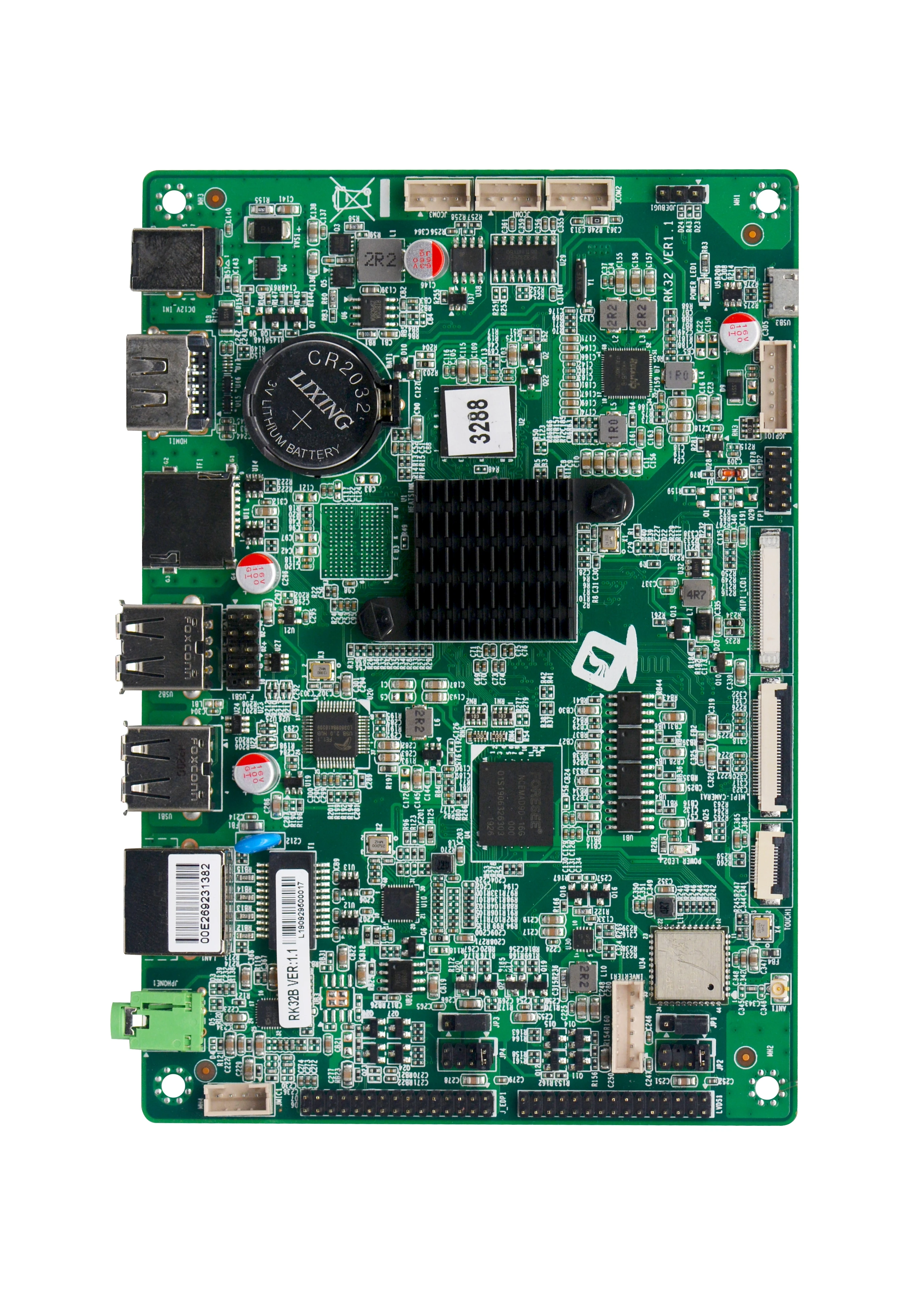 Rockchip RK3288 LPDDR3 2G EMMC 16G HD LVDS EDP LAN WIFI COM Android  Ubuntu Debian9 ARM Fanless Industrial Motherboard