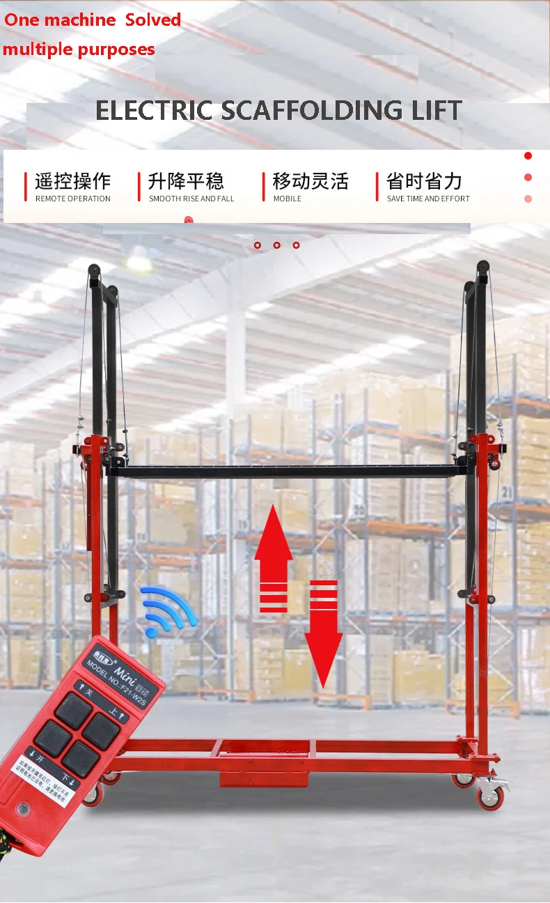 300kg 500kg 2m to 10m mobile electric scaffold lift platform electric scaffolding platform lift