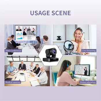 FEELWORLD USB10X  PTZ IP Camera with 10X Optical Zoom, Auto Tracking, Factory Wholesale Price, for Government Surveillance detail image