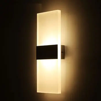 Bracket light Wall Lamps 12W Indoor Acrylic LED Wall Lamp Lighting Fixture Modern Bedroom Bedside Night Wall Brackets Light