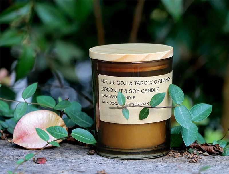Luxury Amber Glass Jar Scented Candle Eco-friendly Soy Wax Oil ...