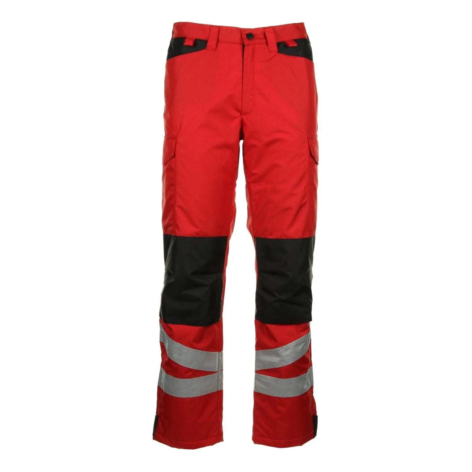 European Style Hi Vis Multi Pocket Cargo Work Pants High Visibility Safety Work Pants with Reflective Tape