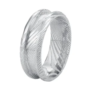 8mm Hypoallergenic Ring Core Blank With 4mm Channel Stainless Damascus for Inlay