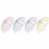 rose, bleu ciel, jaune, violet