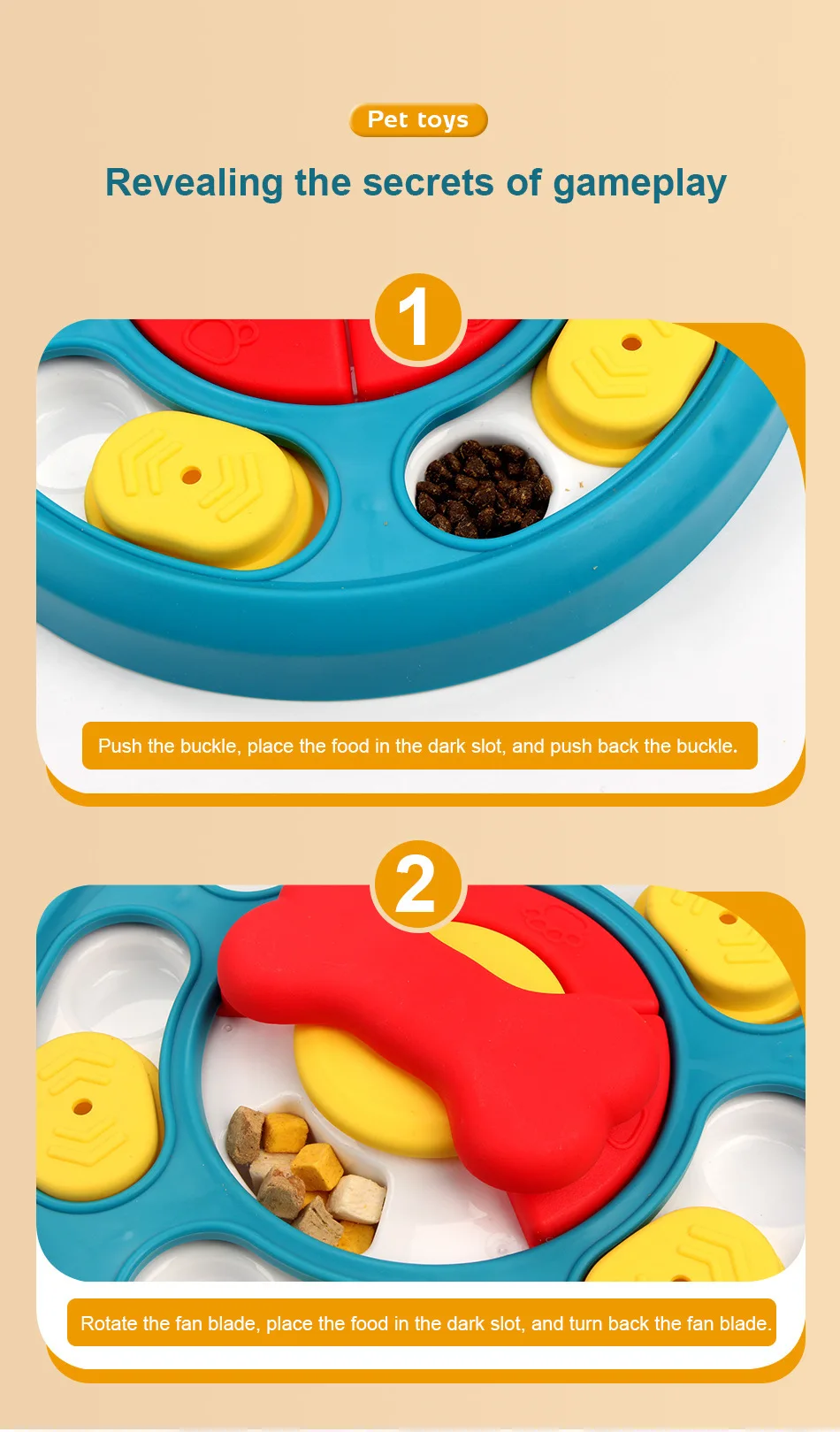 Pet Toys New Rotary Feeding Toys Slow Food Bowl Dog Rotary Table Gnawing Resistance Training Puzzle Dog Toys factory