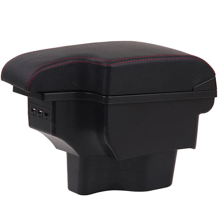 product armrest box double layer belt 3usb car universal central armrest storage box for yuexiang-5