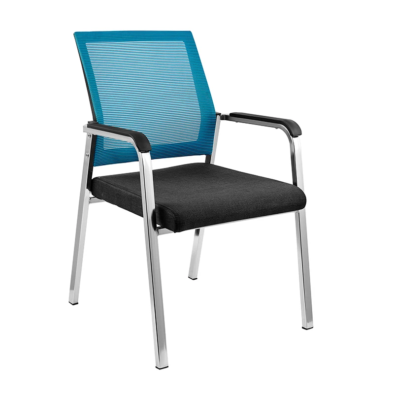 Modern Design Stackable Fabric Receptionist Office Chair with Mesh Student Training School Chair  School Hospital Use Sale