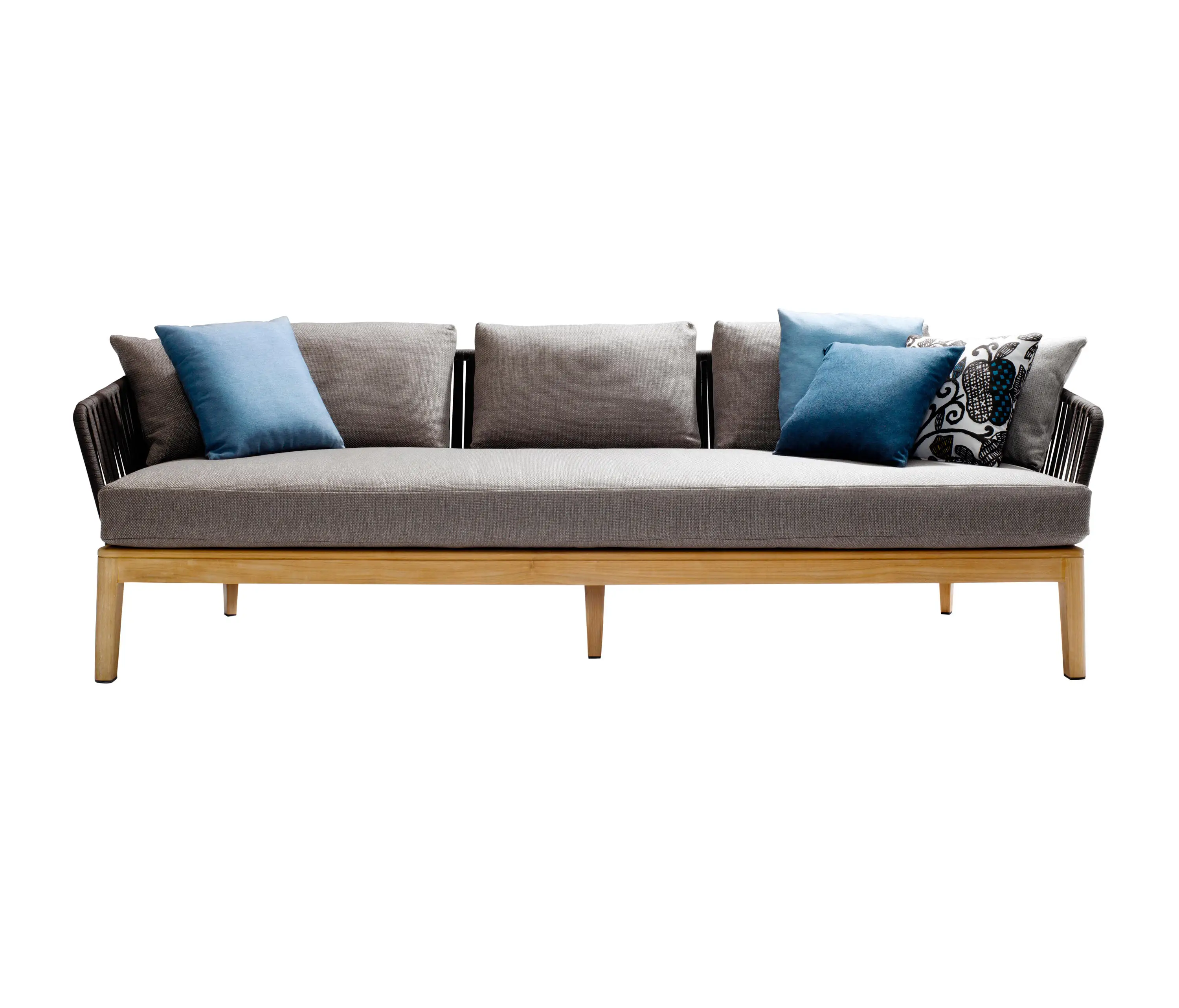 Factory Company Teak Wood Sofa Set Outdoor Garden Furniture Roof Top Patio Sofa Furniture Design