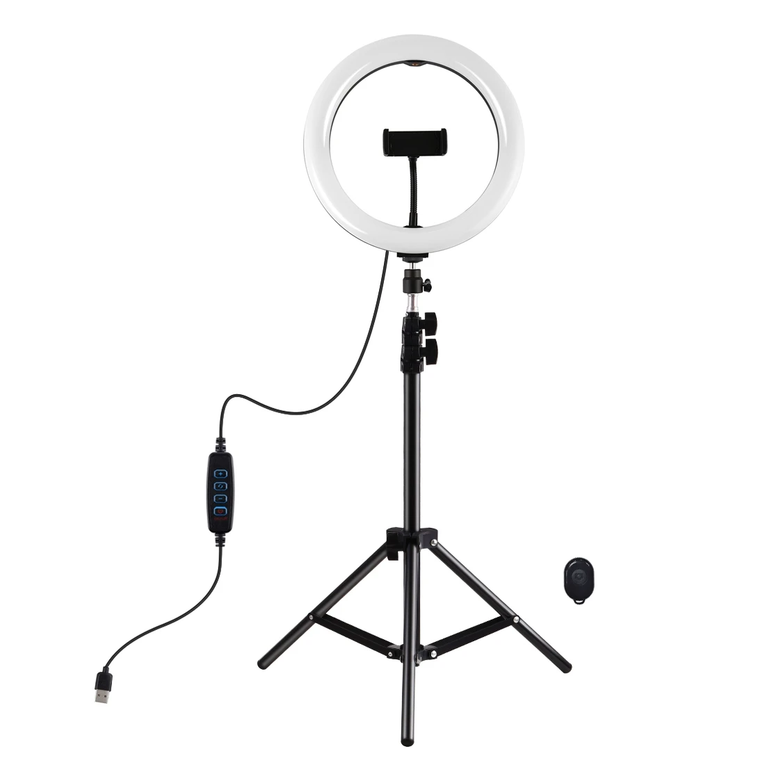 PULUZ Ring Light with Tripod Stand Selfie Ring Light LED Camera  Ringlight with Tripod and Phone Holder for Live Stream