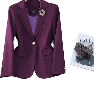 2022 Plus Size Women's Suit Set Solid Color Button Long Sleeve With Business Pants Office Career Wear For Women Sizing S