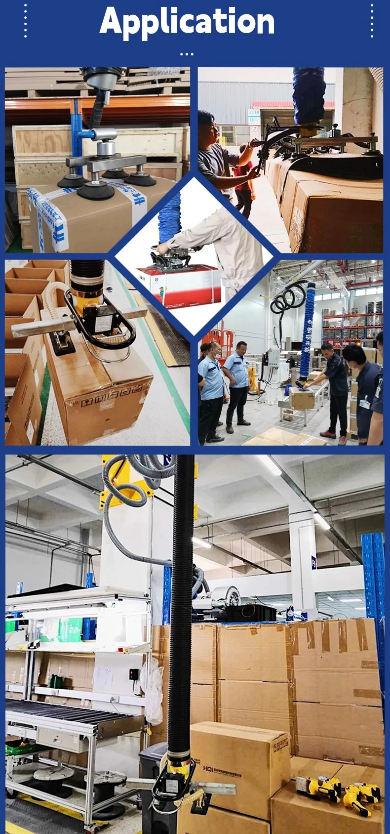 Intelligent Pneumatic Lifting Jib Crane Carton Box Vacuum Lifter Mobile ...