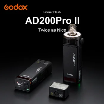 Godox AD200pro II 2.4G TTL Studio Strobe Flash 1/8000 HSS Outdoor Photography Pocket Flash Light with 2900mAh Lithium Battery detail image