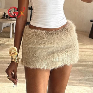 GX39827 Fashion 2026 Summer Clothing Boutique Cute Ladies Elegant Plush Mini Women Skirt