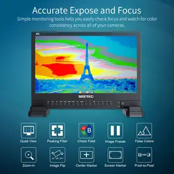 SEETEC 4K156-9HSD 15.6 Inch Professional Grade 4K  with 3G HD SD SDI Inputs for Studio and Field Use HD Broadcast Monitor detail image