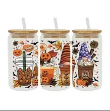 3d uv dtf cup wrap transfers 16oz wraps uvdtf sticker 20oz Halloween Christmas designs vinyl text transparent logo