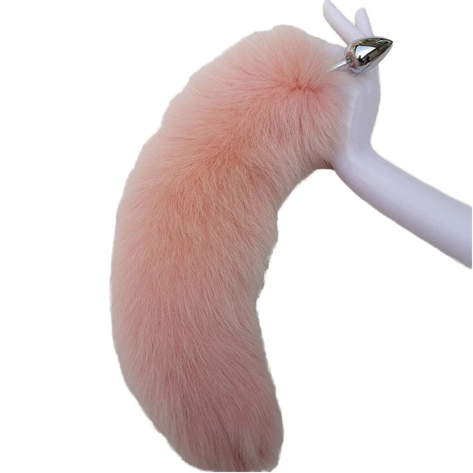 Removable Colorful Long Fox Tail Small Middle Large Butt Plug 3 Dimensions  Metal Anal Plug for Male