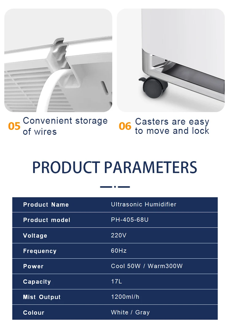 New 17l Large Floor Standing Umidificador Uv Digital Home Evaporative