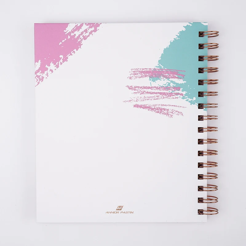 Высокое качество карманный эластичный карандаш петля повестки дня Цвет Край твердый переплет офисная поставка стационарный пустой бизнес спиральный ноутбук