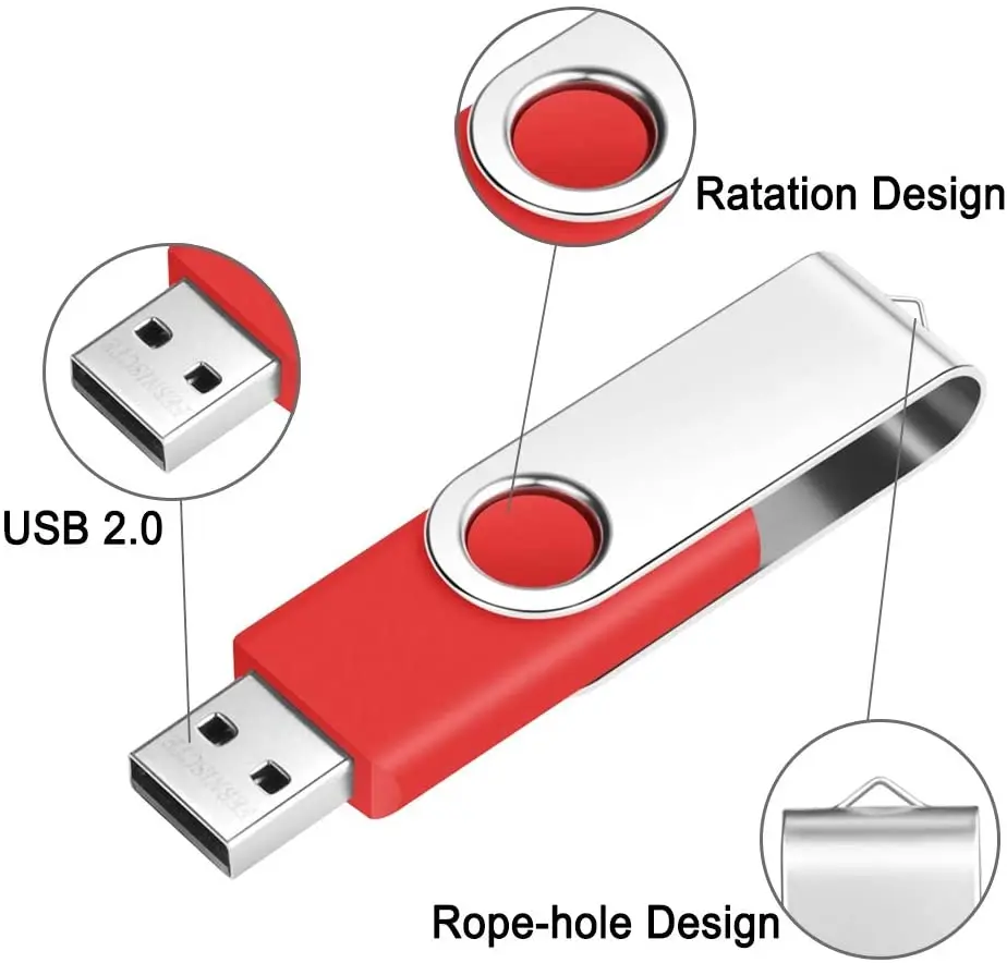 Wholesales Swivel Twist USB Flash Drive Pen Drive OEM Customized LOGO Memory Stick Flipper USB Stick