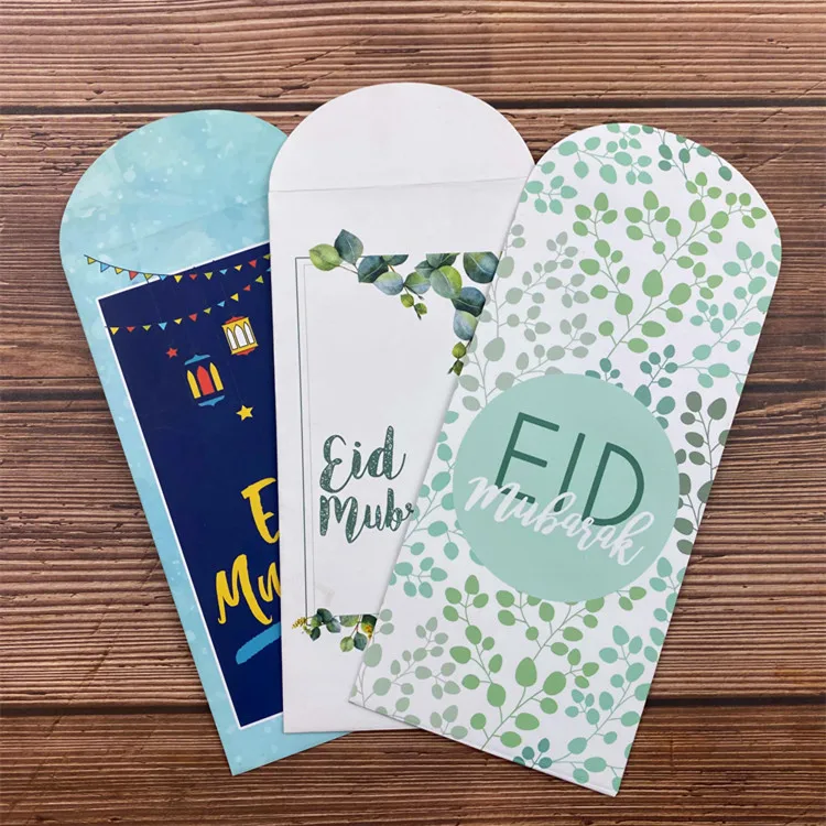 Custom Logo C5 C6 Business Envelope Full Color Printed Lucky Festival Money Envelopes New Design for Eid Greeting Packaging