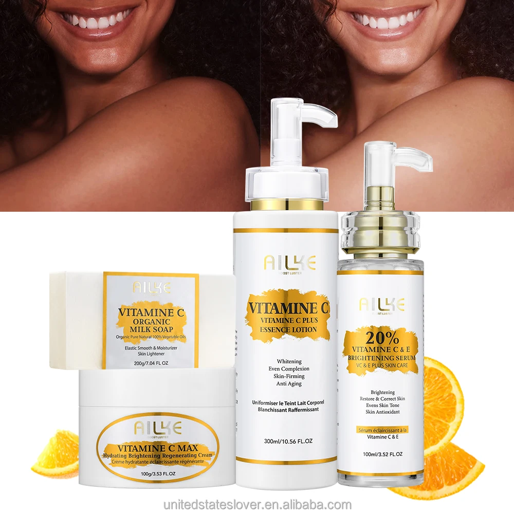 100 Natural Skin Care Set Antiaging Face Cream & Lotion Serum Soap