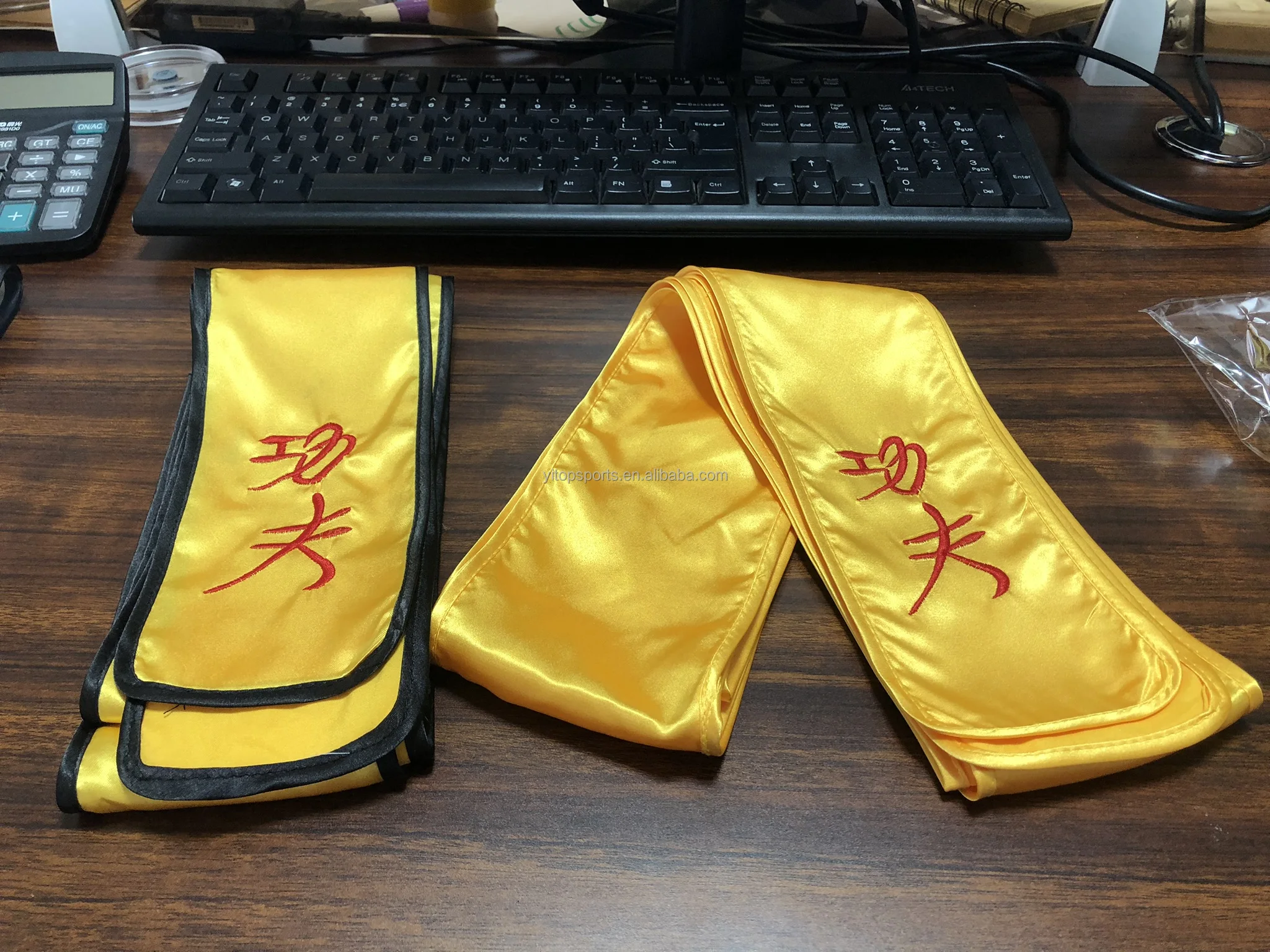 Custom Colorful Silk Satin Kung Fu Belt Taiji Wushu Kungfu Belts Martial Arts Sashes
