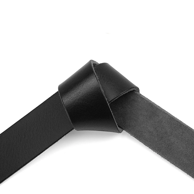 High Quality Full Grain Leather Distressed Style Snap On Strap For Men