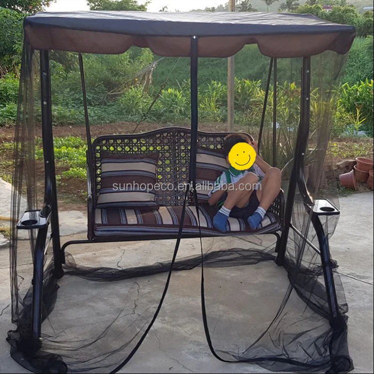 Patio Swings Mosquito Net Cover Shelter Waterproof Top Zipper Opening