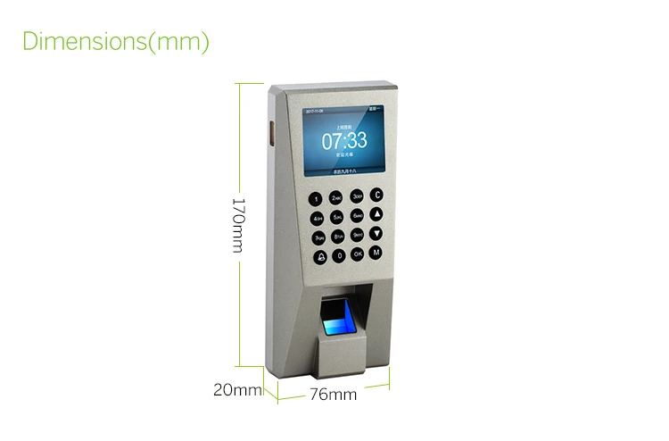 S4A F18 Large LCD Fingerprint Standalone Access Control