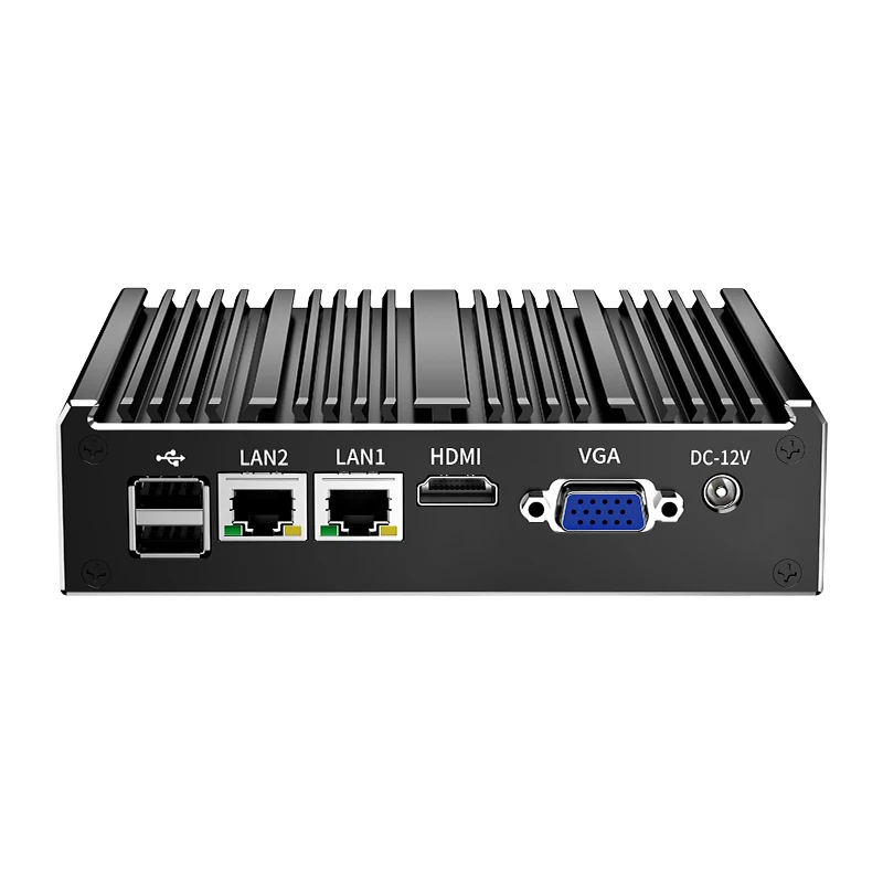 Made in China Cheap Dual Core Intel Celeron N2840 DDR3L Mini Industrial Computer Fanless Dual Gigabit LAN 4GB RAM and 128GB SSD
