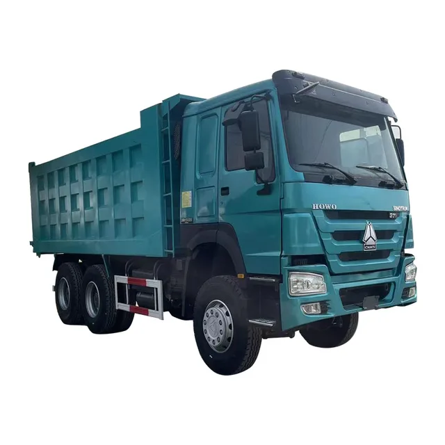 Good price used blue SINOTRUK howo export dump trucks 371hp urban construction waste truck 6x4 garbage carrier heavy duty trucks