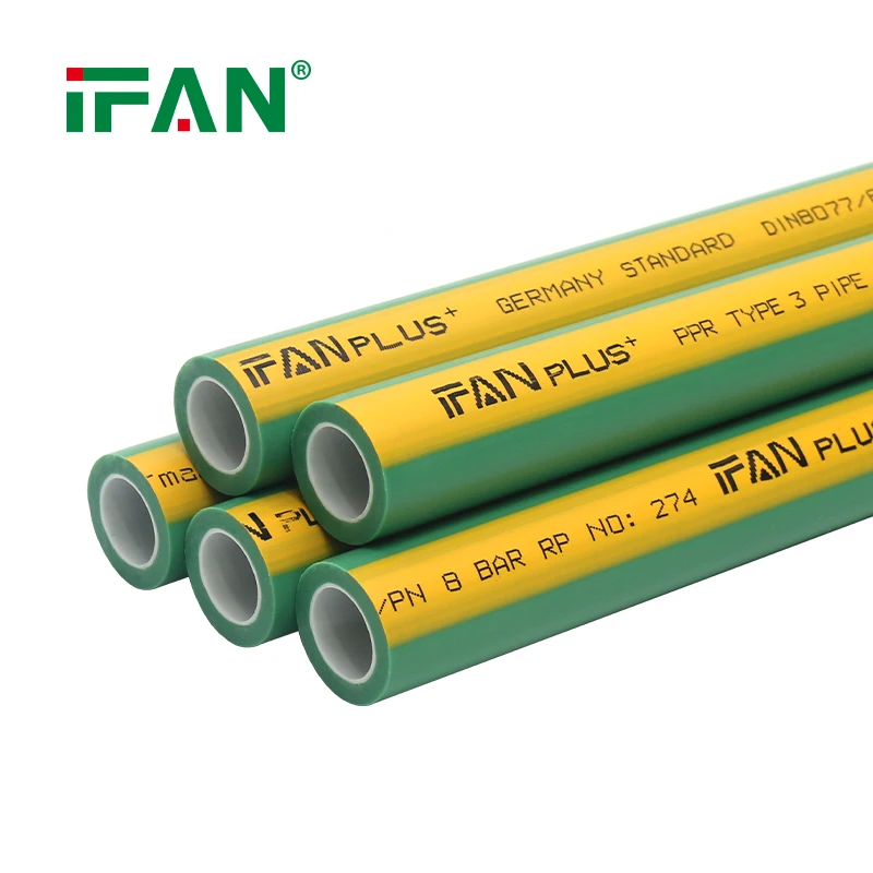 IFANPlus Green Color Imported Raw Materials Hot Cold Water PN20 Plastic Plumbing PPR Pipe
