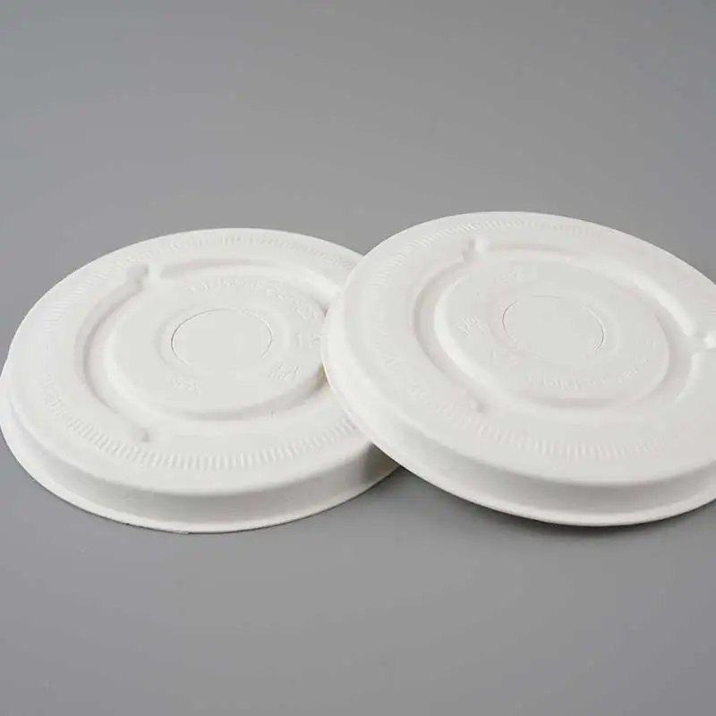 10 Oz Biodegradable For Take Away Paper Cup Lid Plug 80mm Disposable Coffee Cups Dome Lids