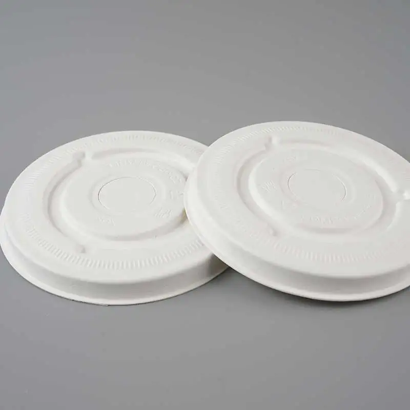 10 Oz Biodegradable Take Away Paper Cup Lid Plug 80mm Disposable Coffee Cups Dome Lids