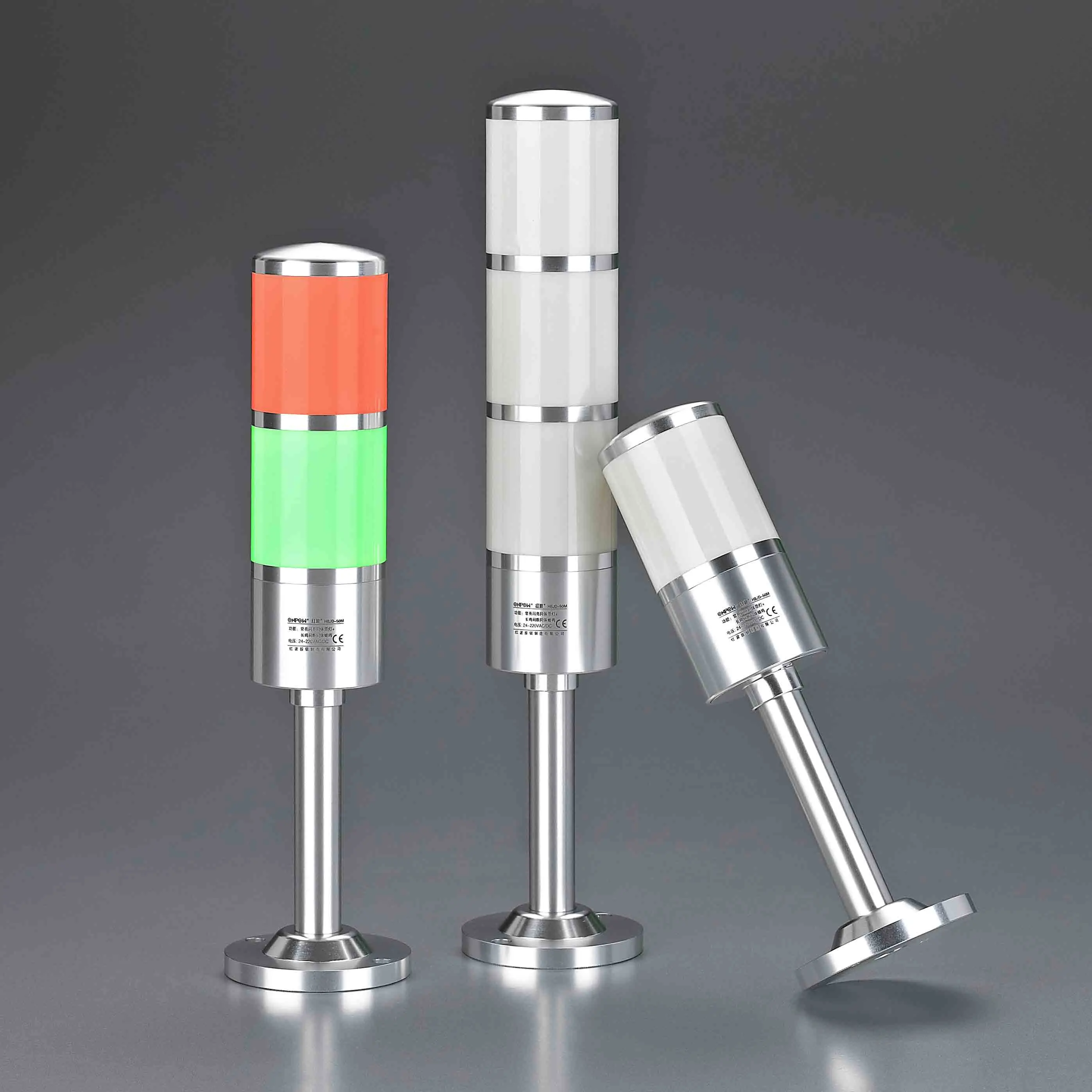 ONPOW Metal Shell Warning Light Signal Lamp Waterproof Indicator LED Light Warning Tower Light With Buzzer Flash  Factory Direct