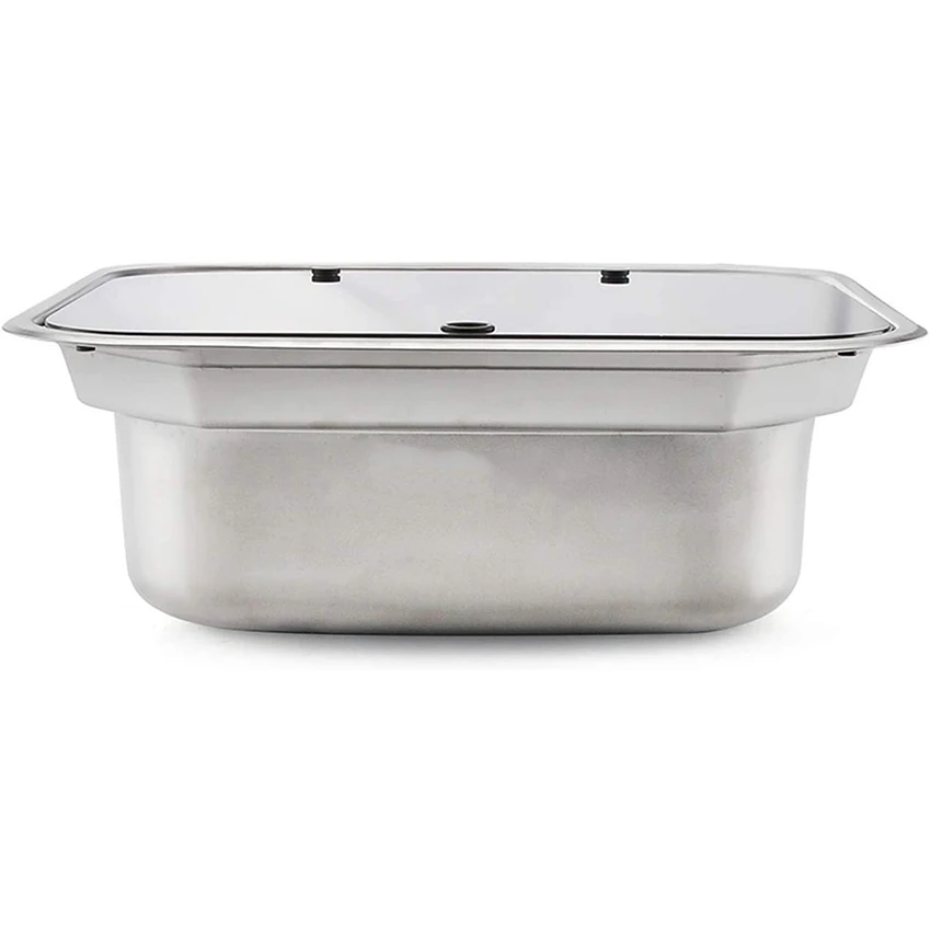 TOPWELLRV, лидер продаж, раковина из нержавеющей стали с крышкой из закаленного стекла