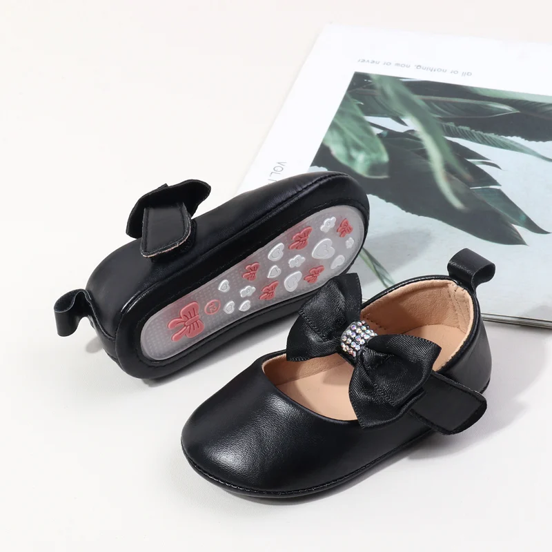 2024 New Design High Quality Princess Shoes Summer Spring Baby Girl Beautiful Butterfly Bowknot Soft PU TPR Anti-slip factory